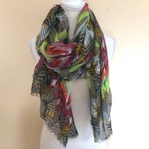Anthropologie . Multi-Color Zig-Zag Scarf . NWT